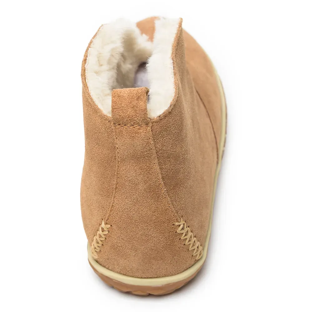 Minnetonka Women's Tucson Suede Slip On Bootie Slippers