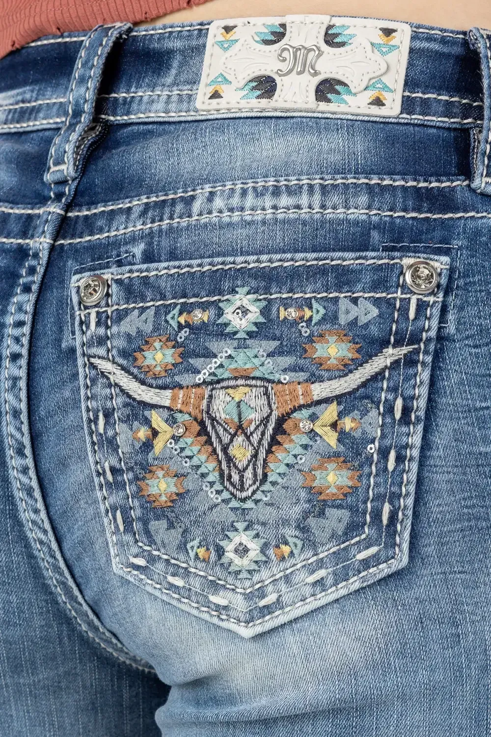 Turquoise Native Longhorn Denim