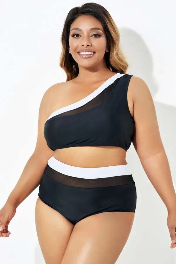 Trendy One shoulder  Bikini Top for Lady