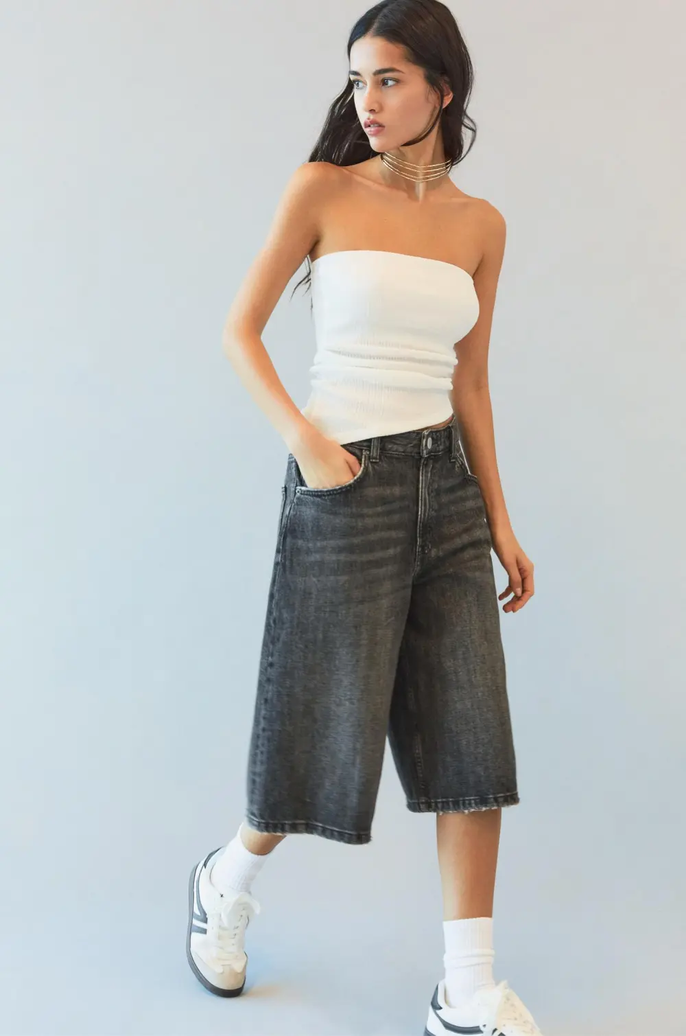 Asymmetric bandeau top