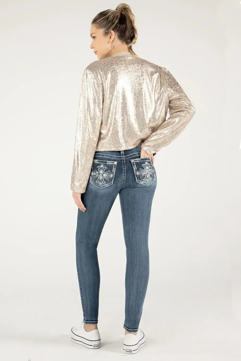 Glitter Leopard Print Open Cardigan
