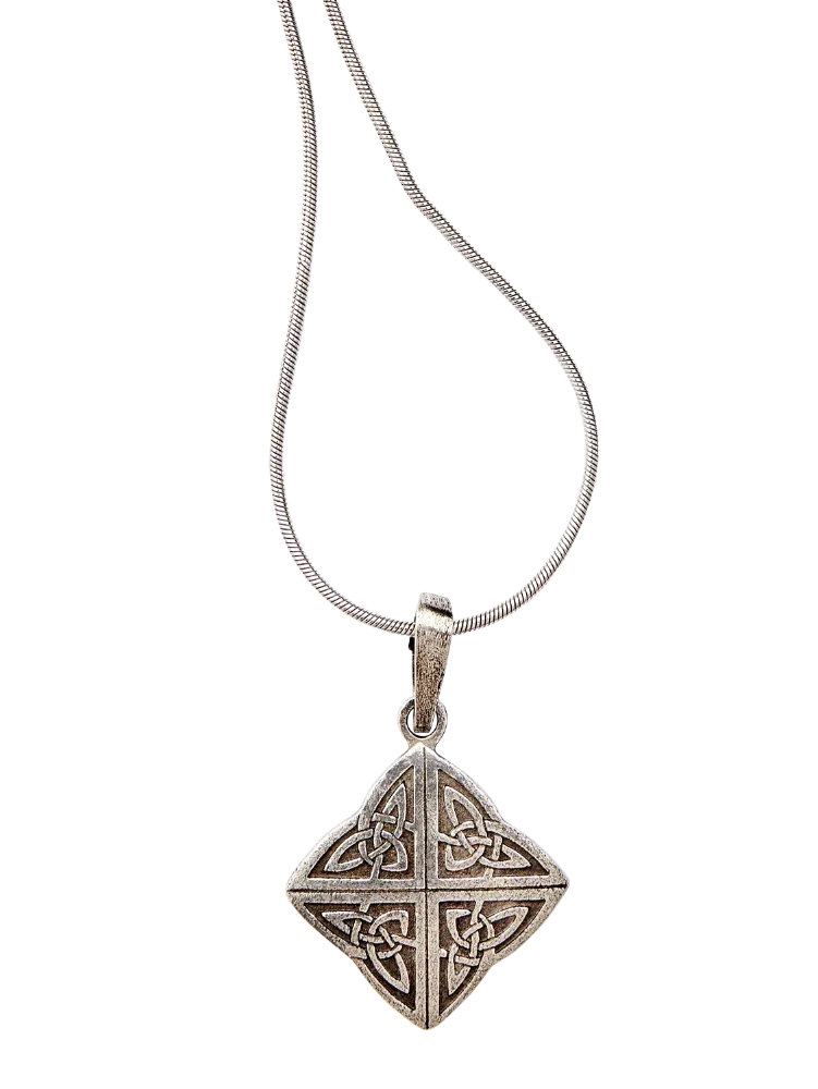 Pewter Celtic Knot Pendant Necklace