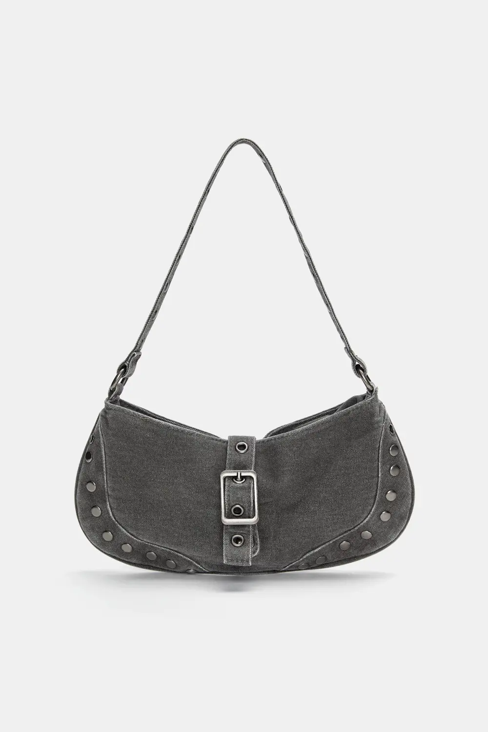 Bolso de hombro canvas tachas