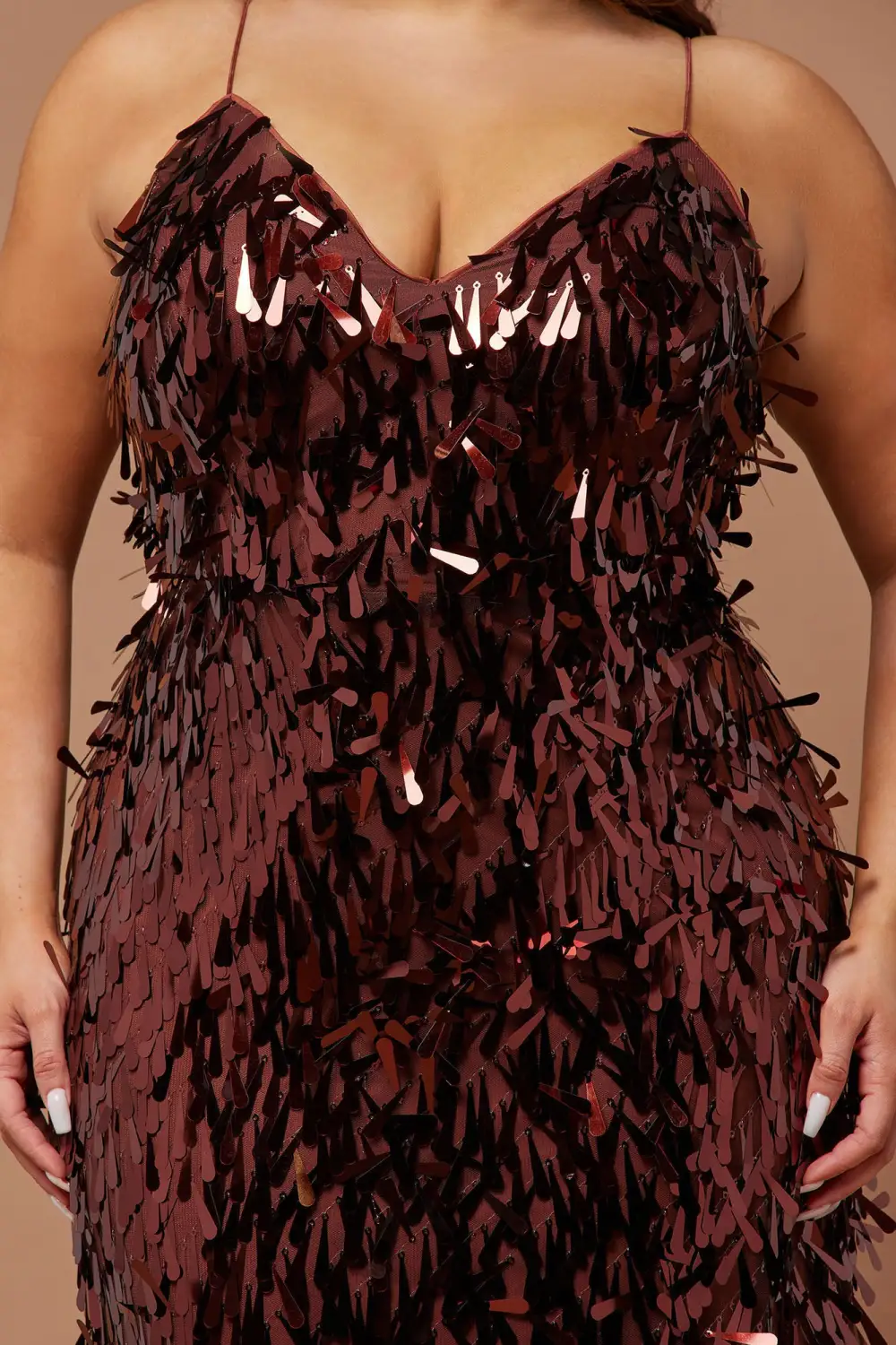 Emilia Paillette Maxi Dress - Bronze