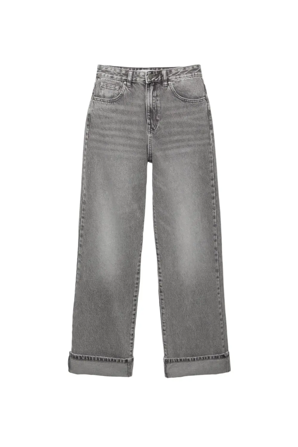 Jeans baggy rectos vuelta bajo