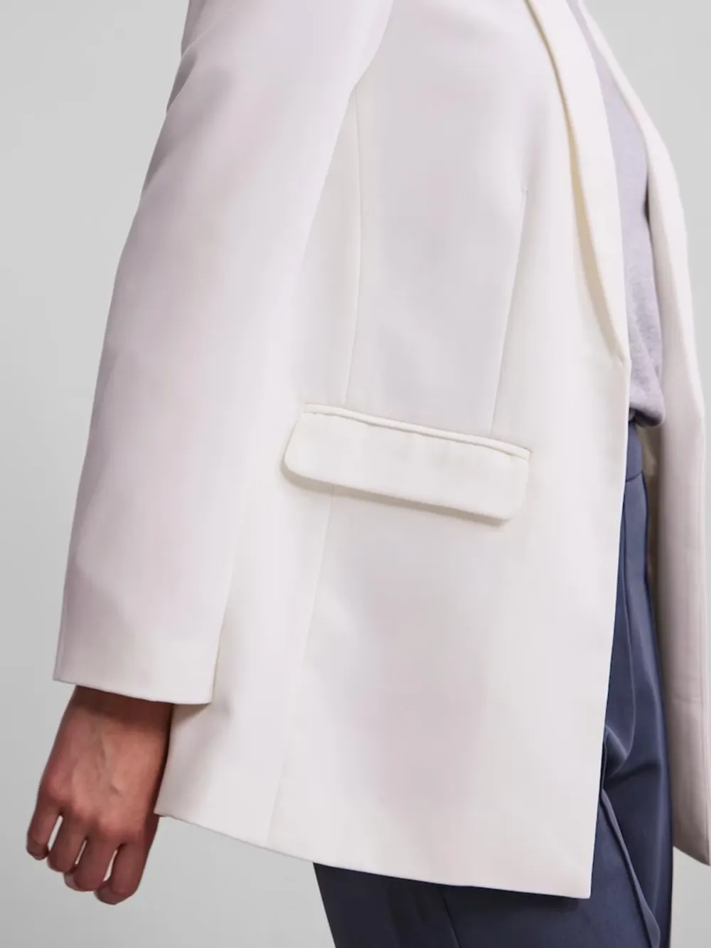 Plain Colored Without Fasteningl Blazer