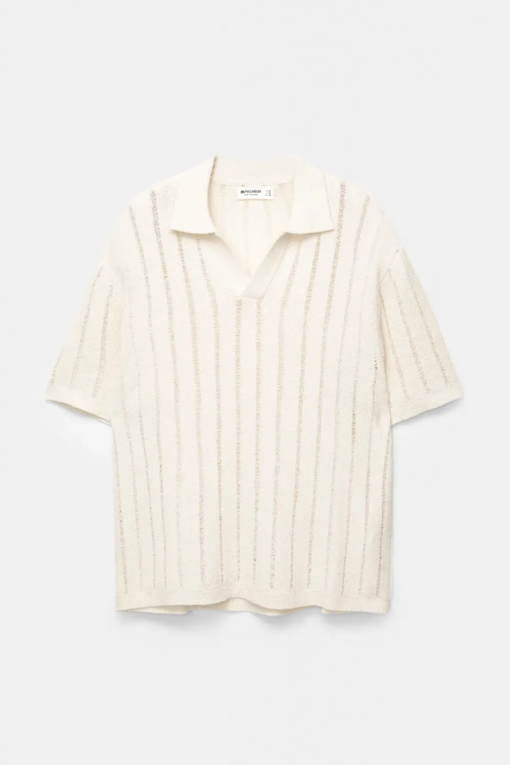 Short sleeve knit polo shirt