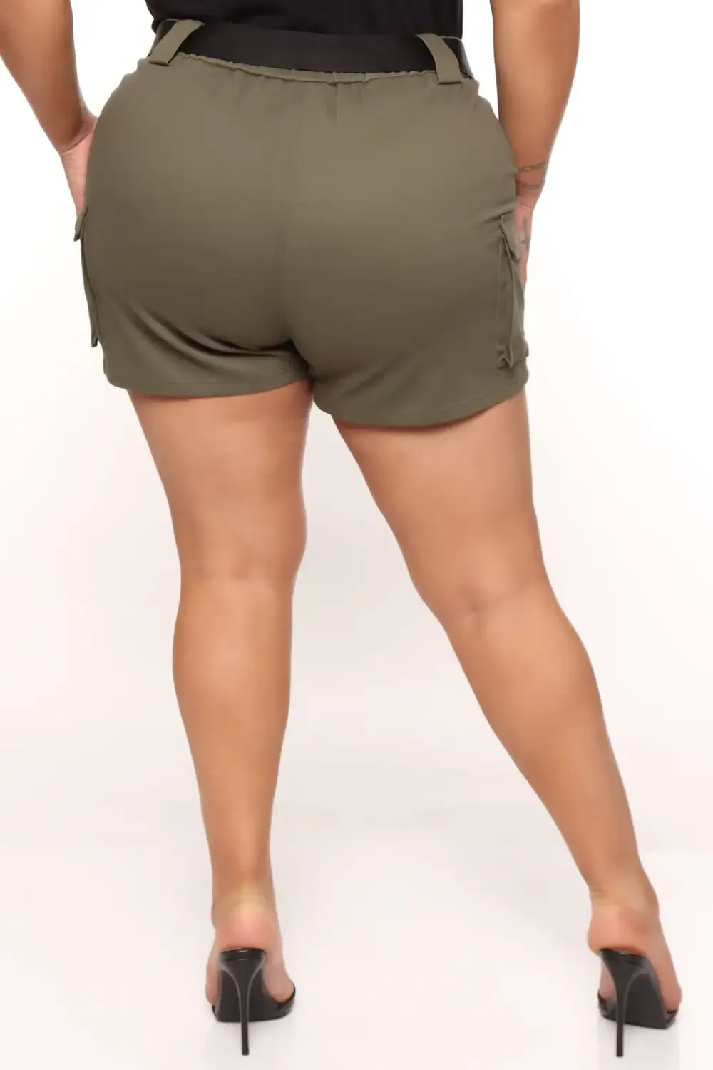 Buckle Up Cargo Shorts - Olive