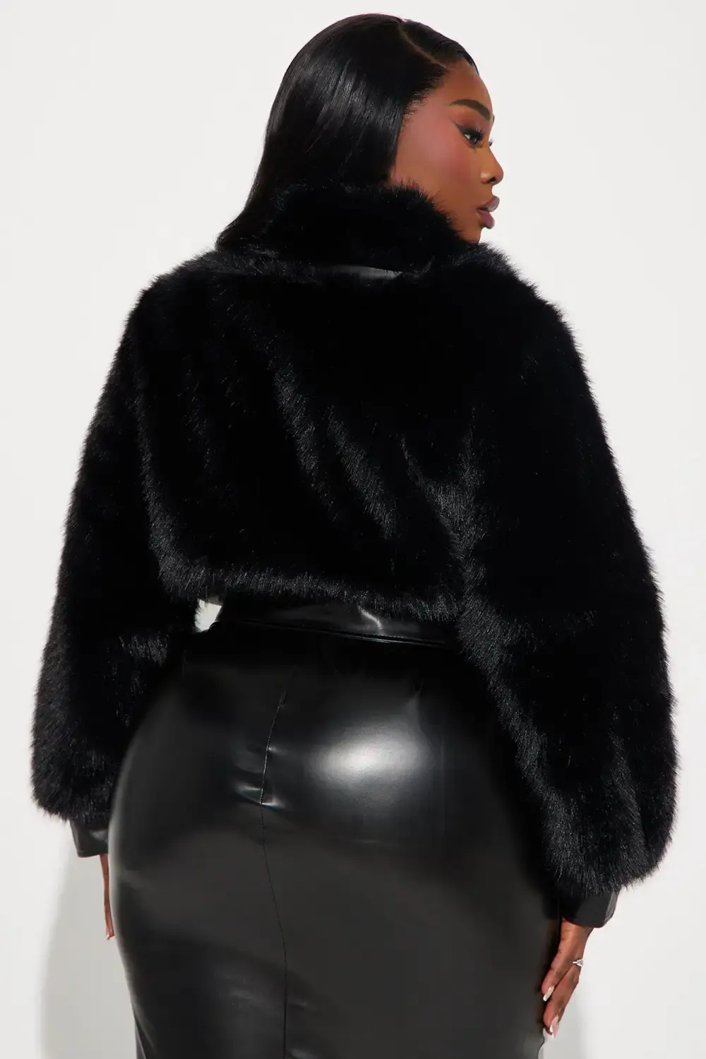 Cozy With You Faux Fur Jacket - Black