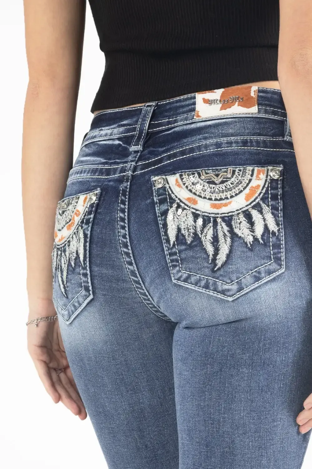 Cow Printed Dreamcatcher Bootcut Jeans