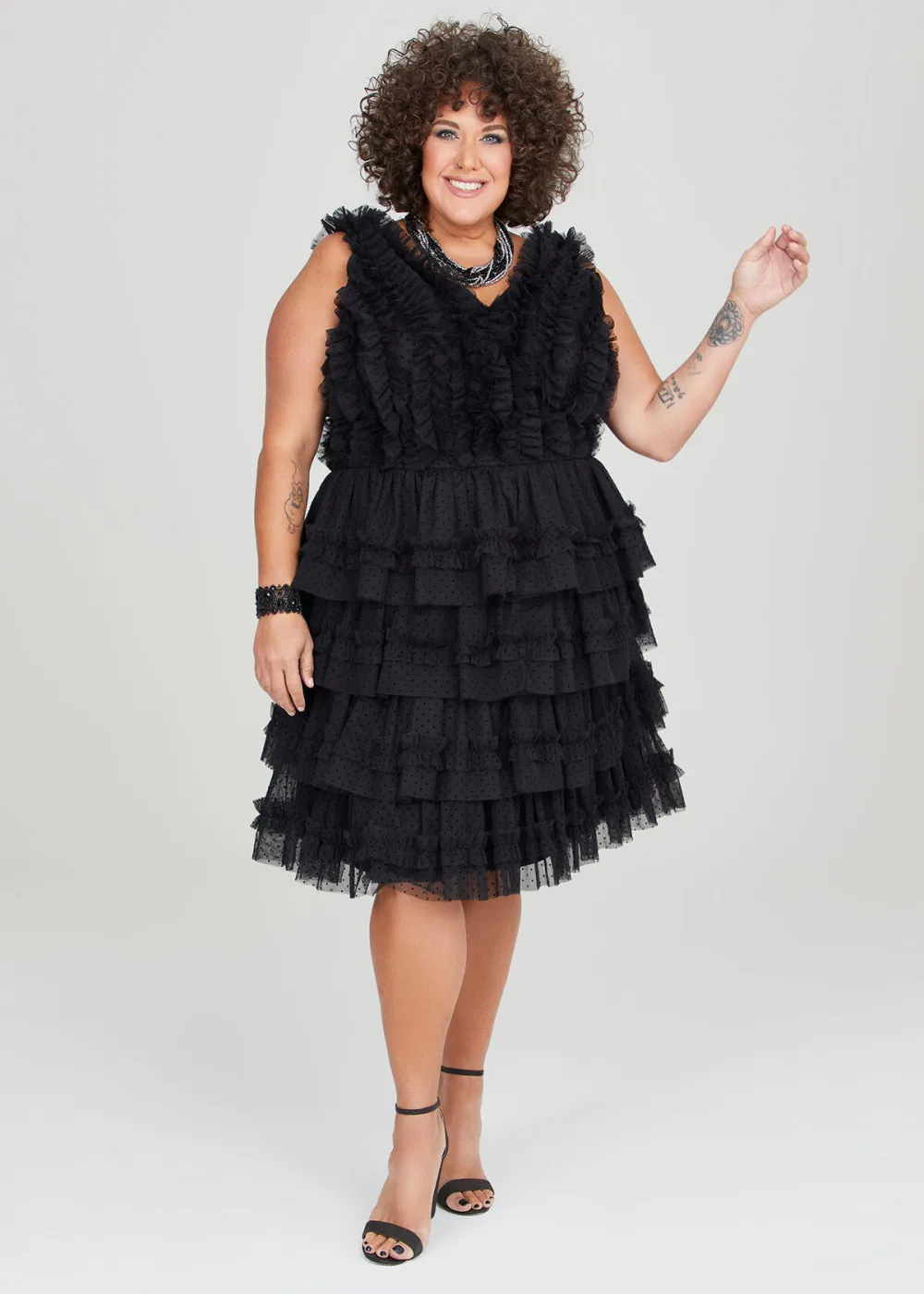 NYE Tulle Ruffle Party Dress