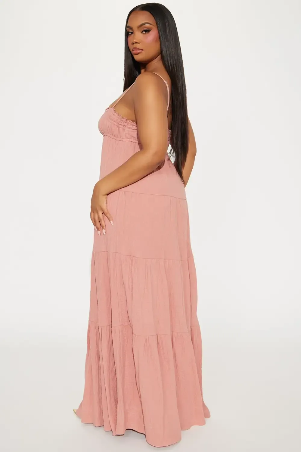 Heidi Flowy Maxi Dress - Marsala