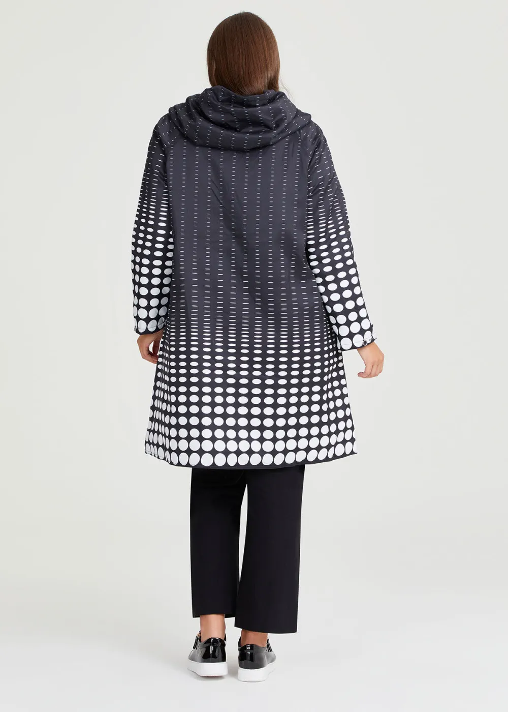 Reversible Spot Print Puffer Coat