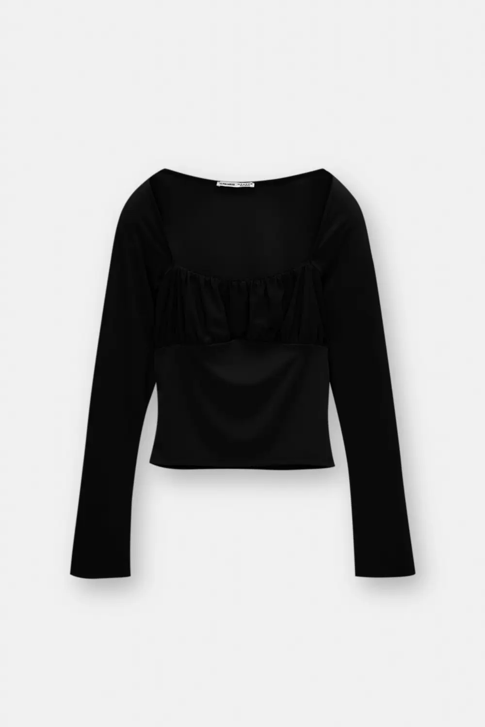 Long sleeve balconette top