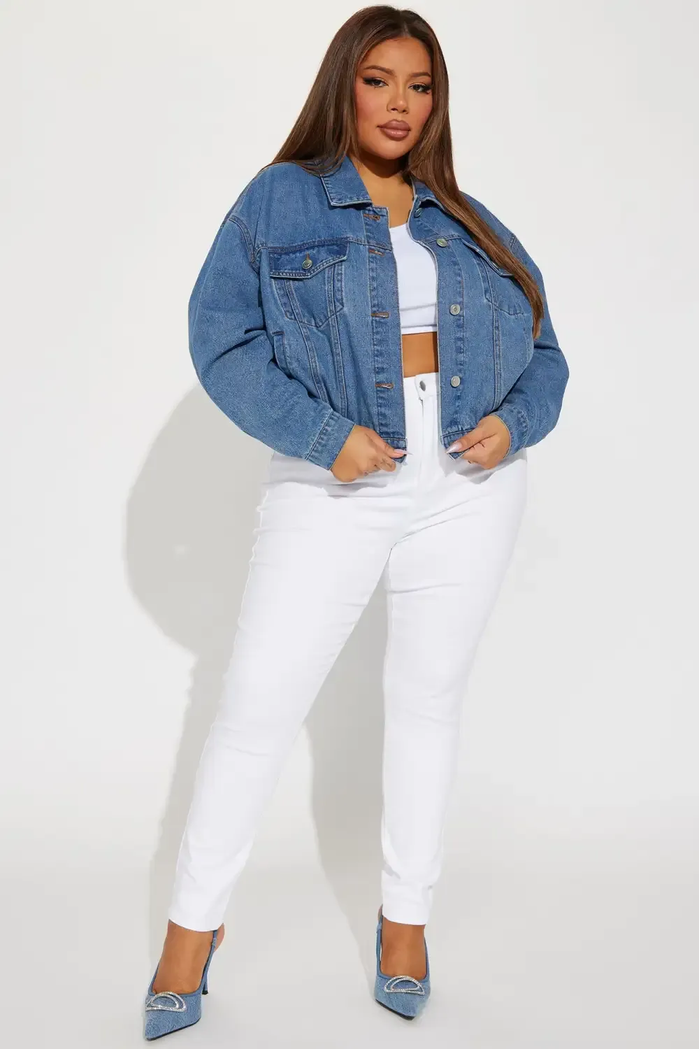 Just For You Denim Jacket - Medium Wash