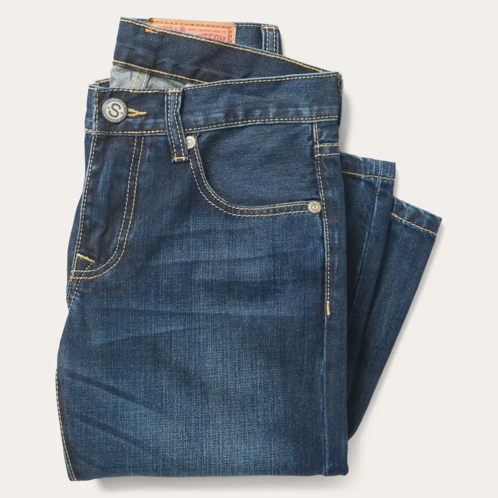 1014 Fit Semi-Destructed Wash Jeans