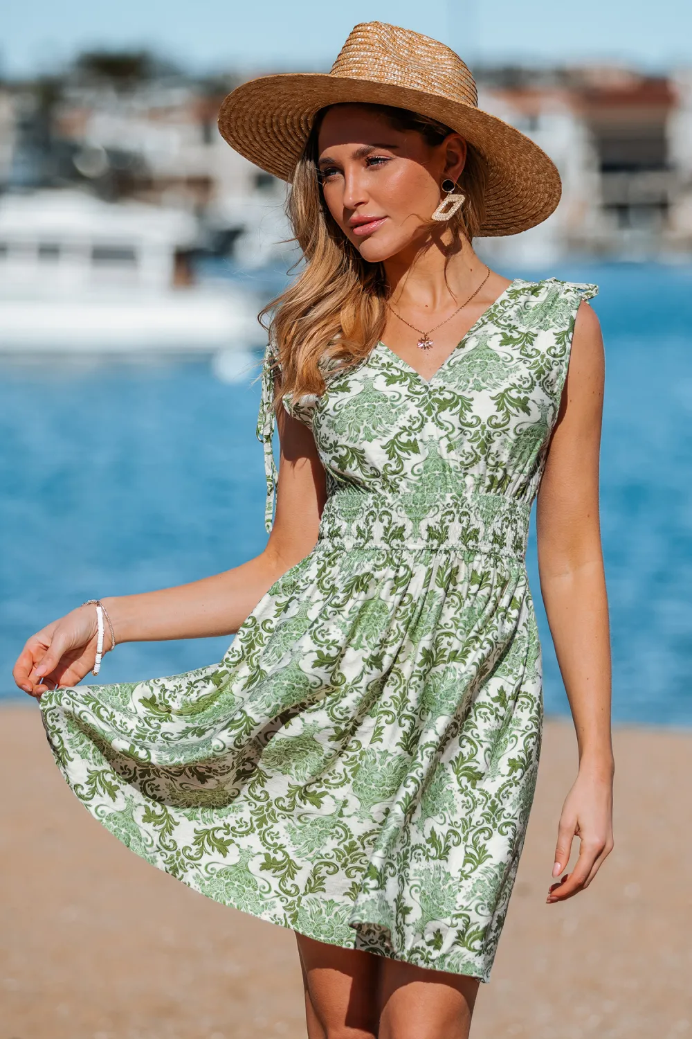 Lush Horizon Ornate Mini Dress