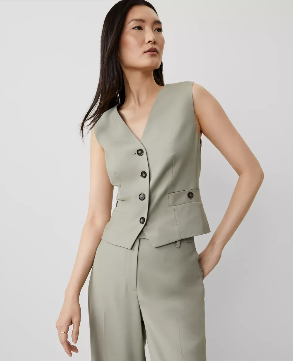 The Tailored Button Pocket Vest