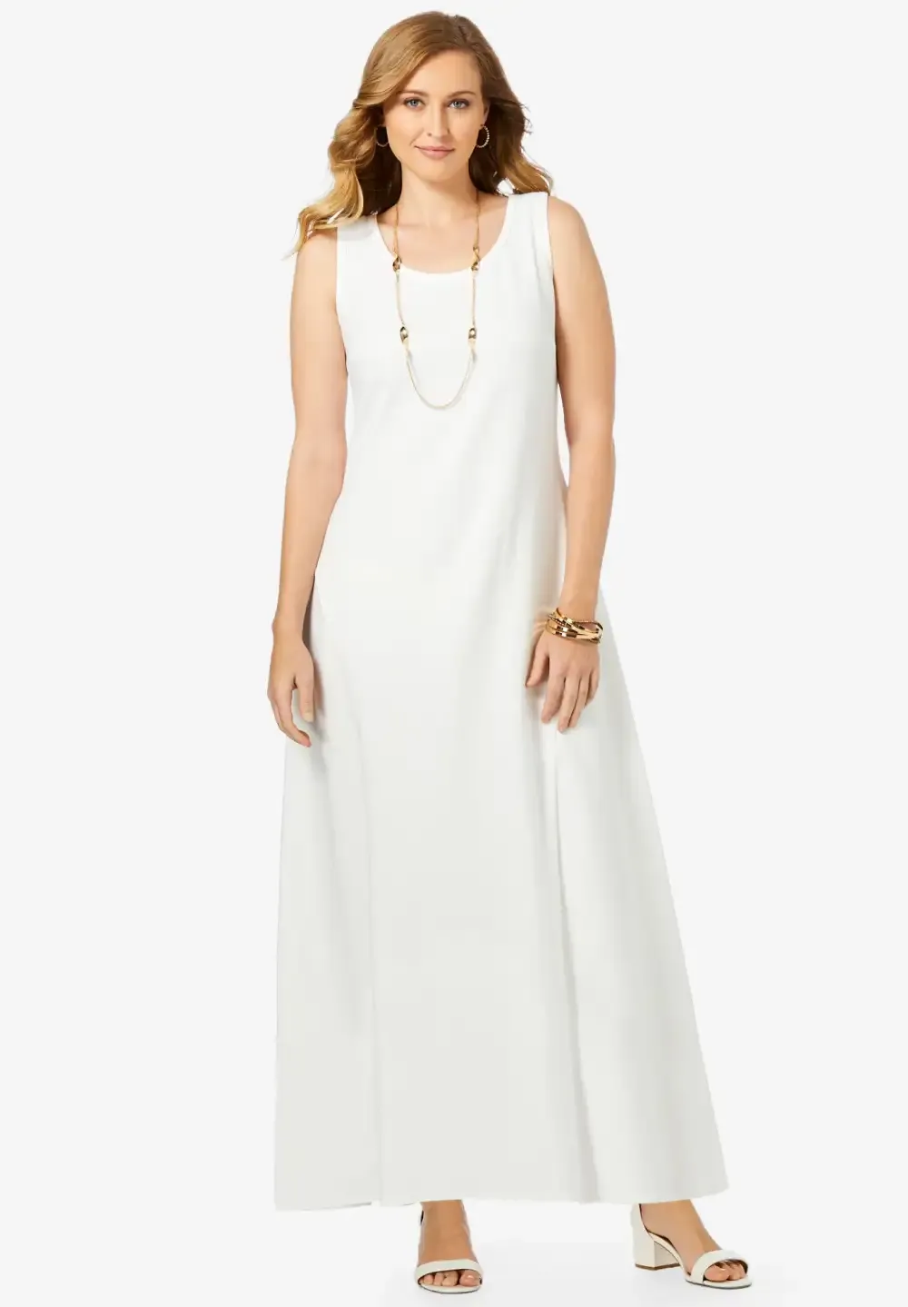 Stretch Cotton Tank Maxi Dress