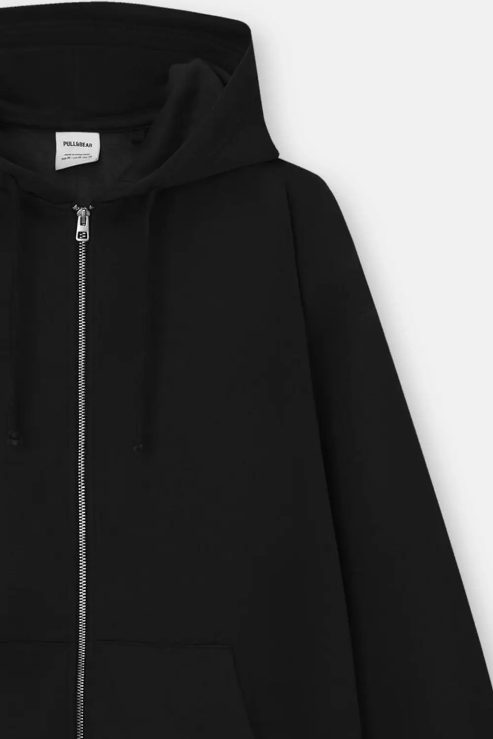 Sudadera oversize capucha cremallera