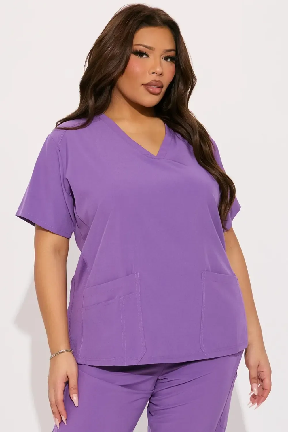 Full Shift 4 Way Stretch Uniform Scrub Set - Purple