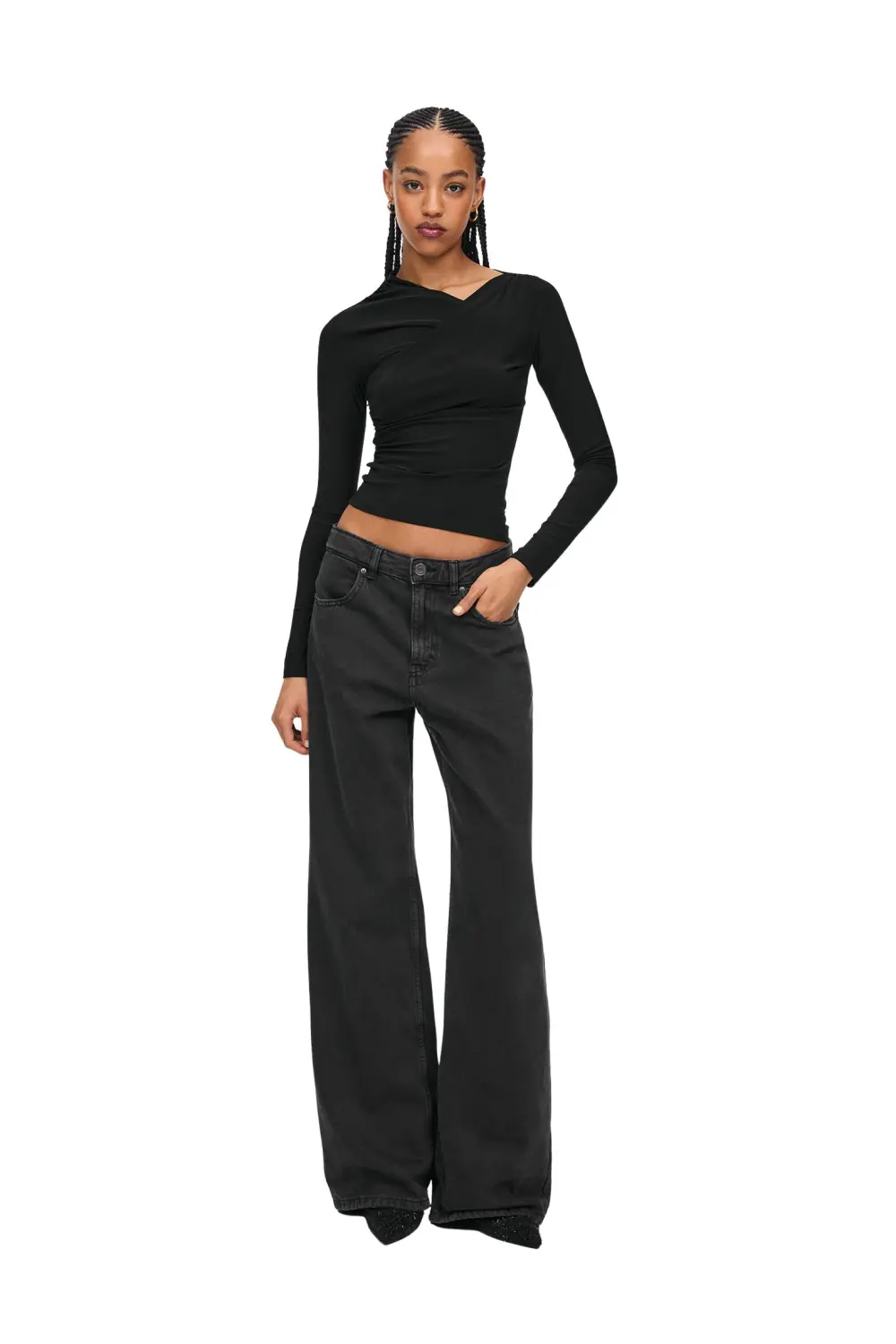 Crossover neckline top