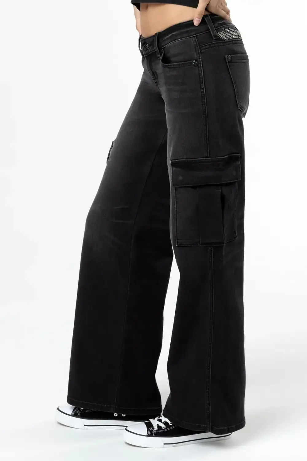 Evelyn Denim Cargo Jeans