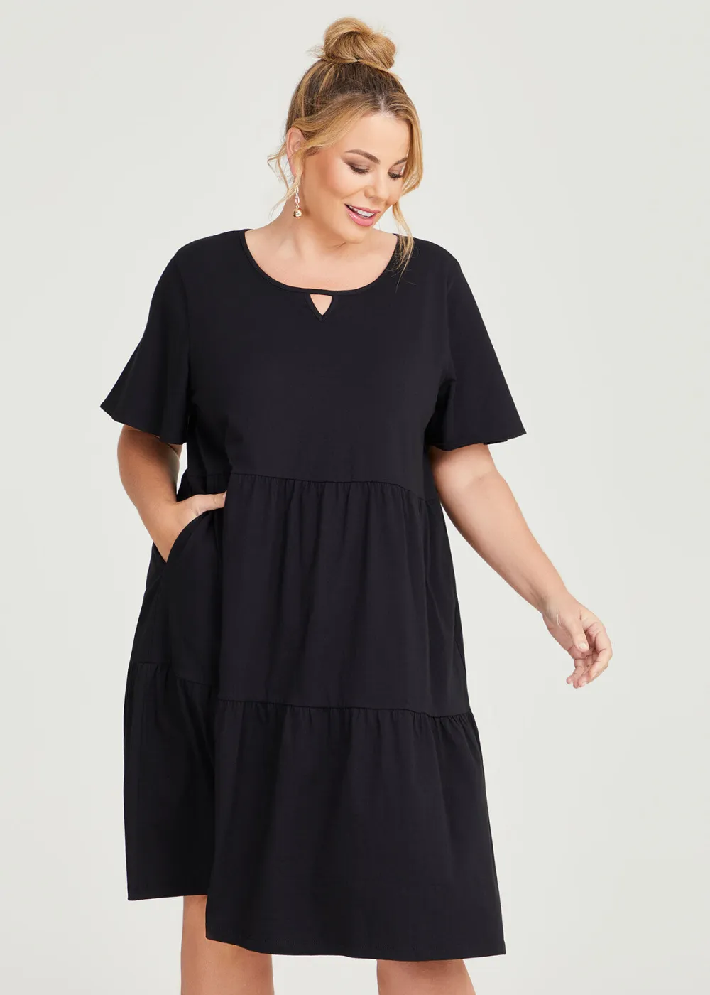 Cotton Floaty Sleeve Dress