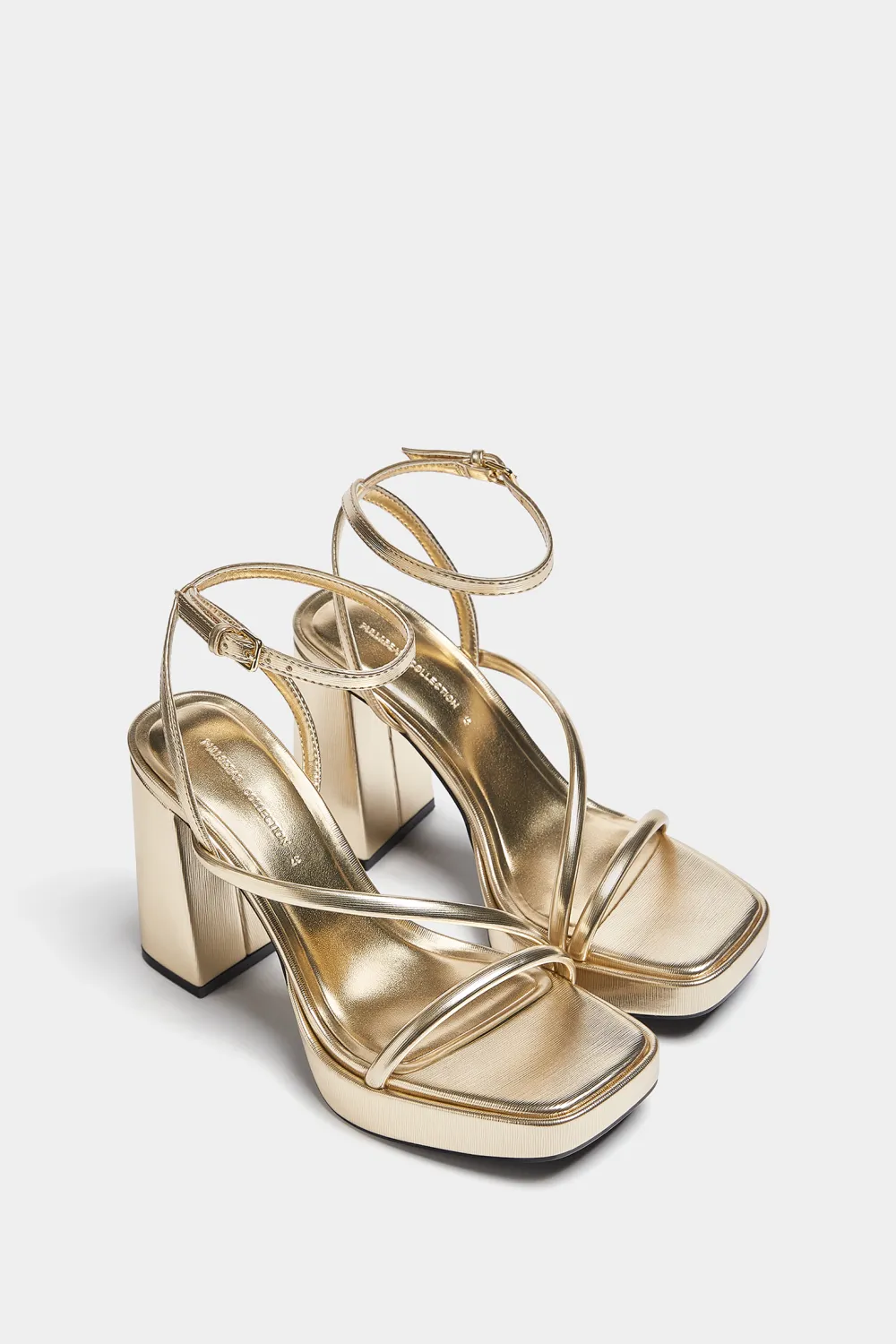 Sandalias doradas plataforma