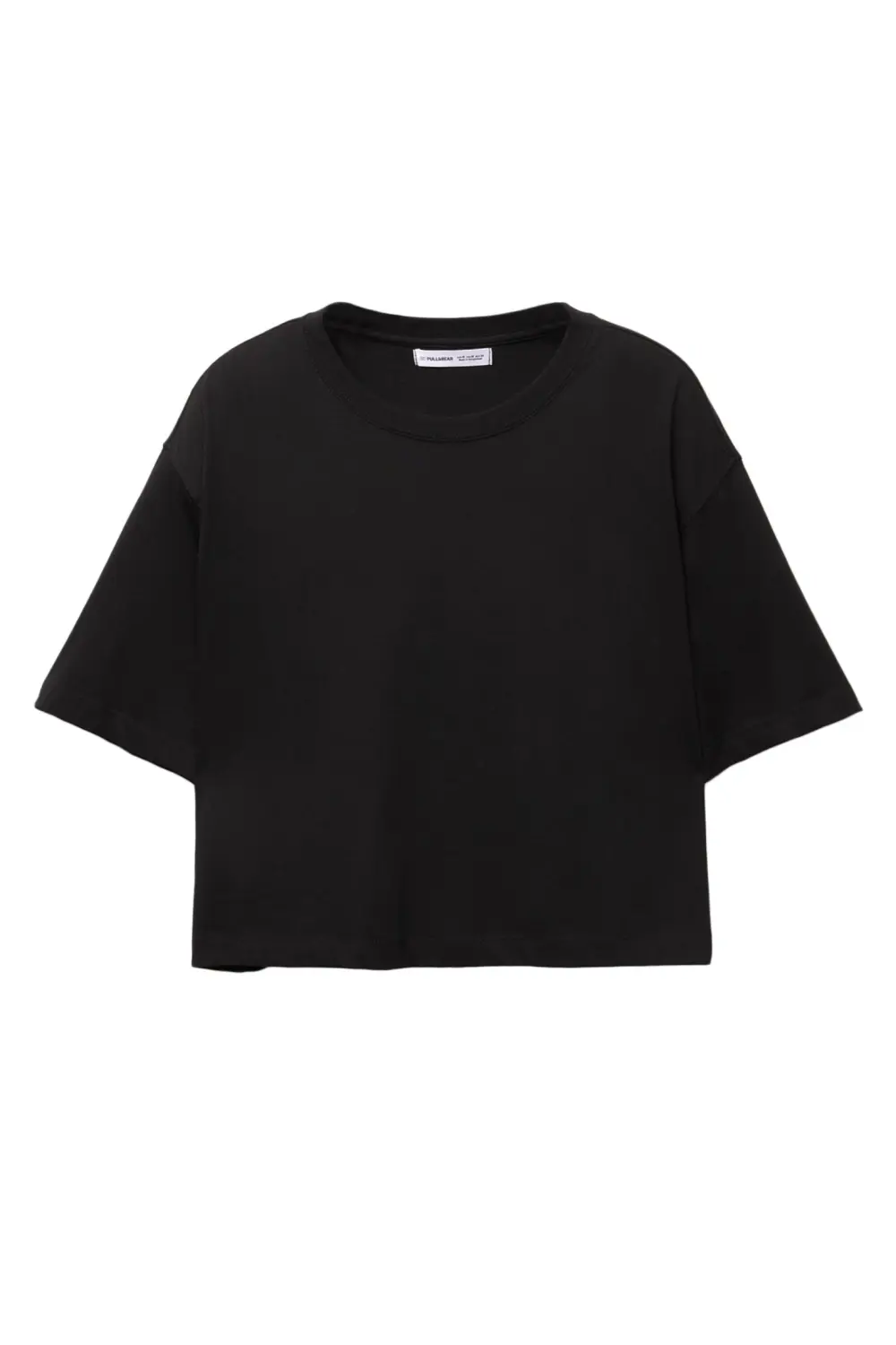 Camiseta cropped manga corta