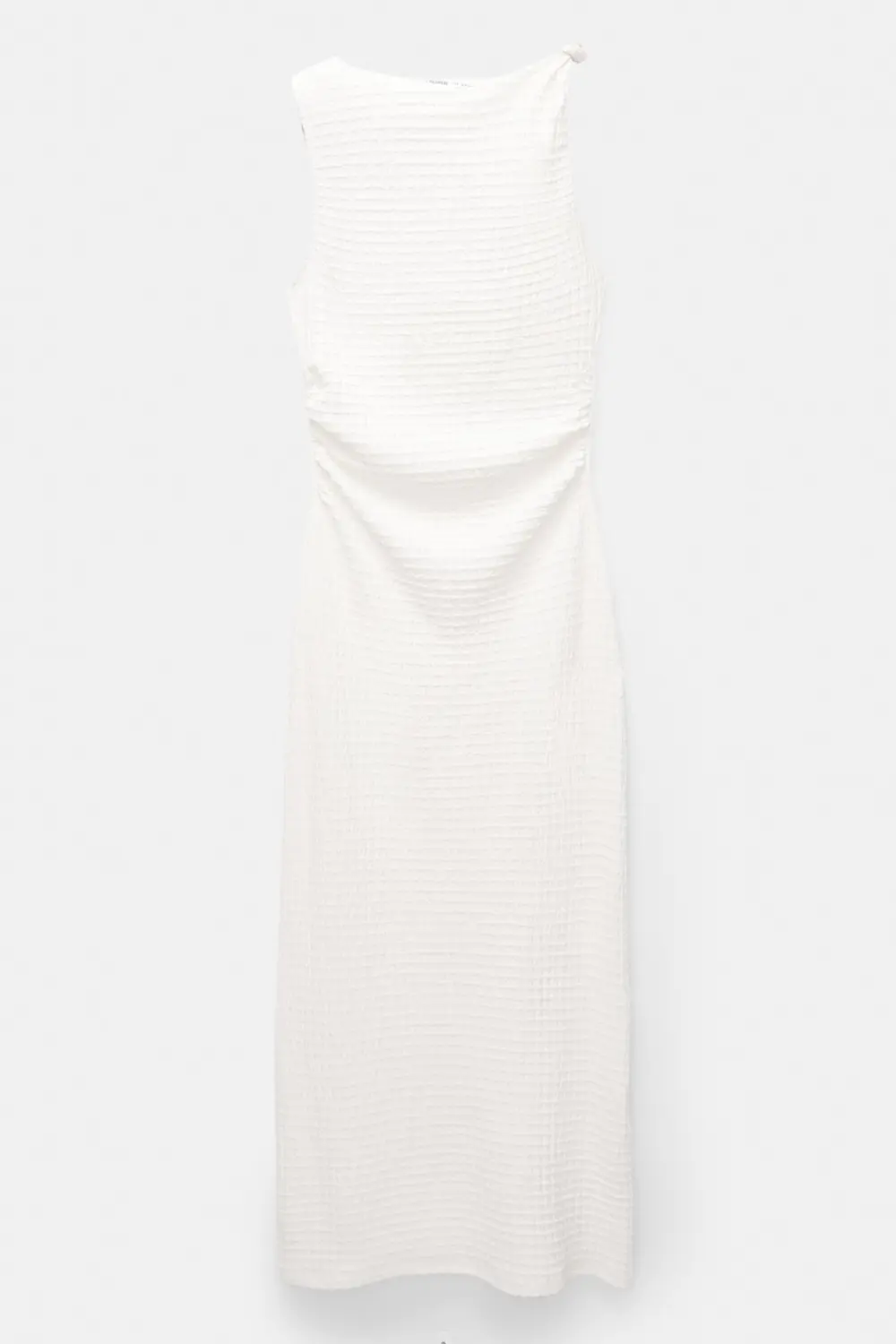 Vestido midi efecto arrugado