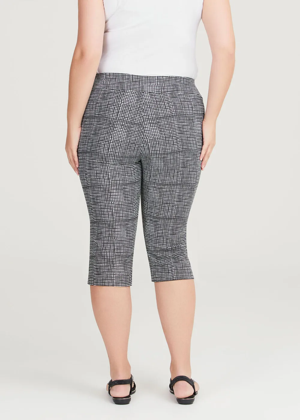 Cotton Blend Check Short