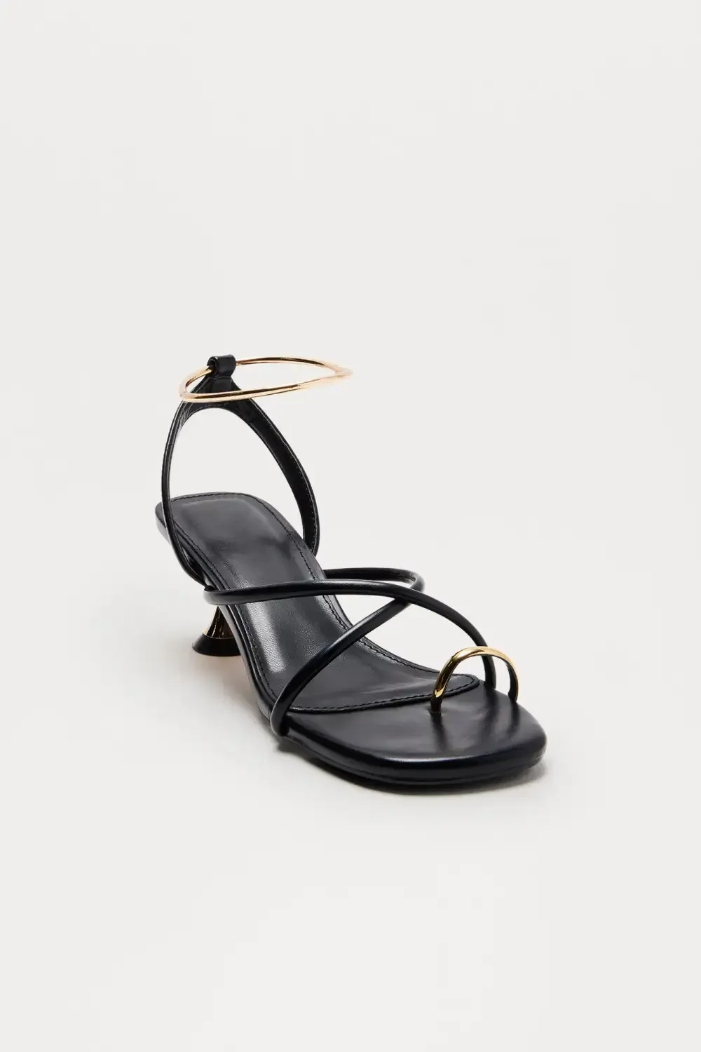 Laguna Kitten Heels - Black/Gold