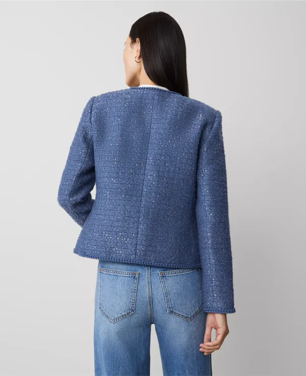Sequin Tweed Fitted Jacket