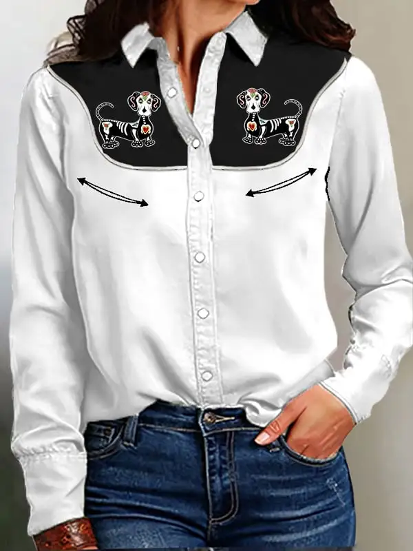 Women's Western Print Shirt