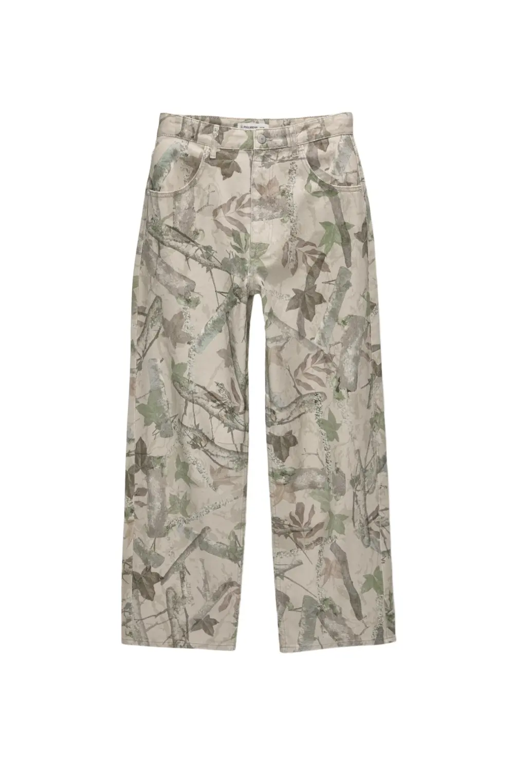 Pantalón skater estampado hojas