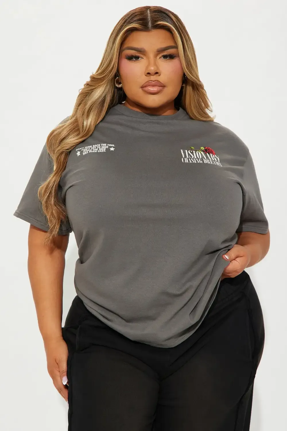 Visionary Rose Short Sleeve Tee - Charcoal