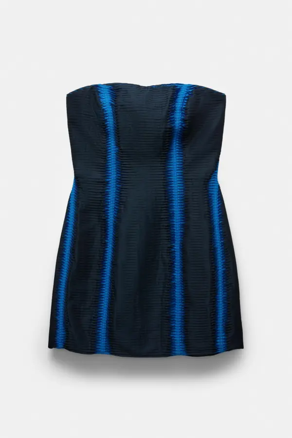Vestido corto plisado Chet Lo