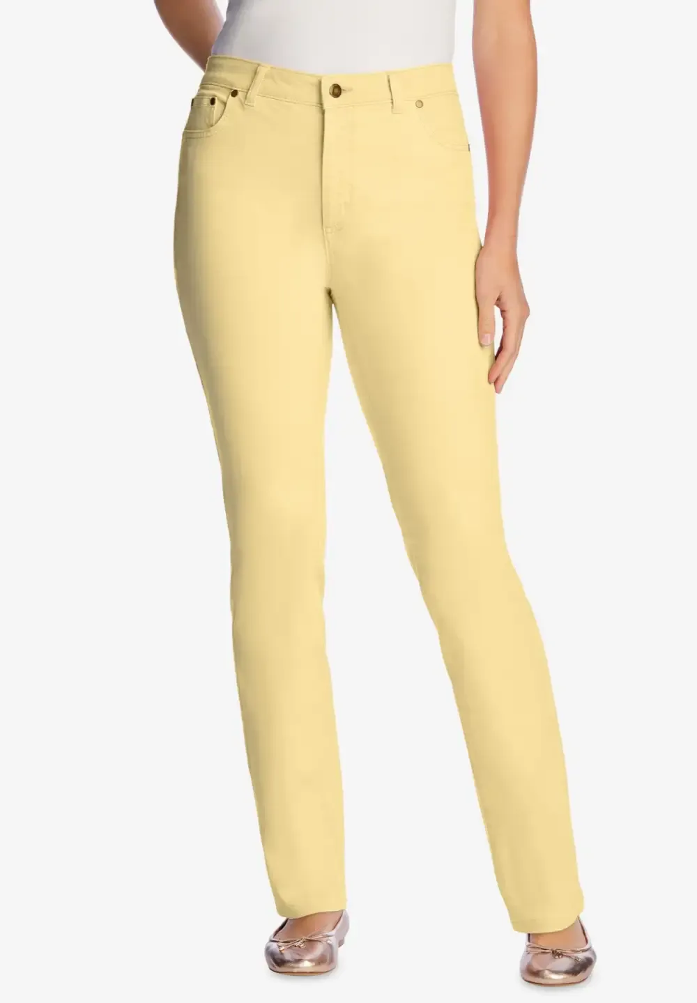 Straight-Leg Stretch Denim Jean