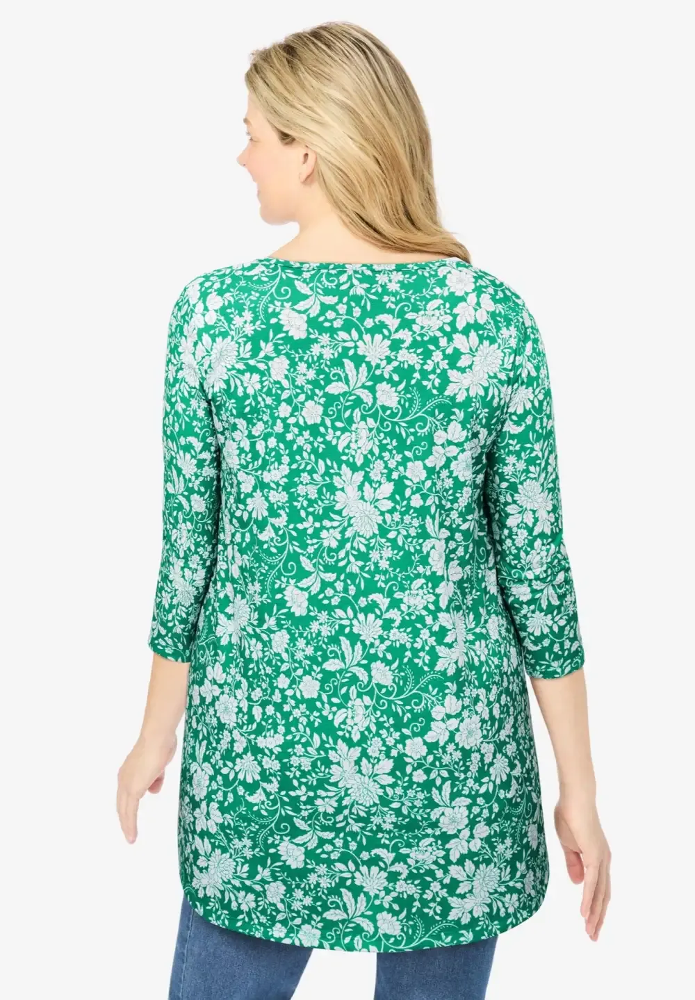 V-Neck Pintucked Tunic