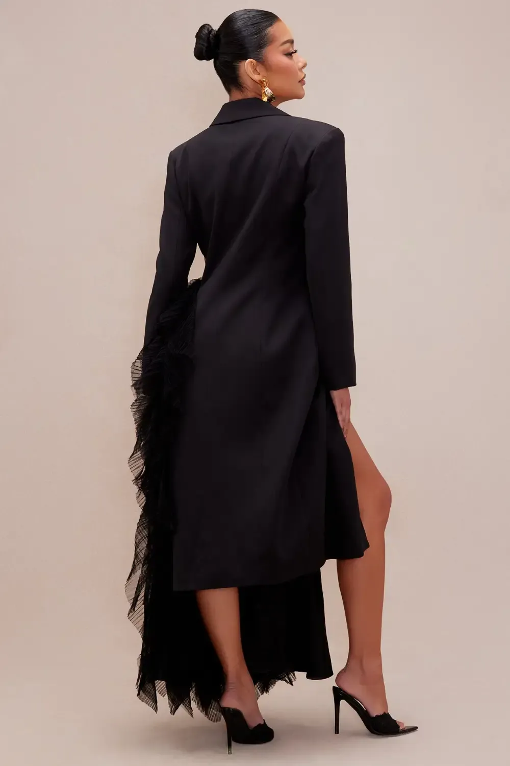 Katie Tulle Blazer - Black