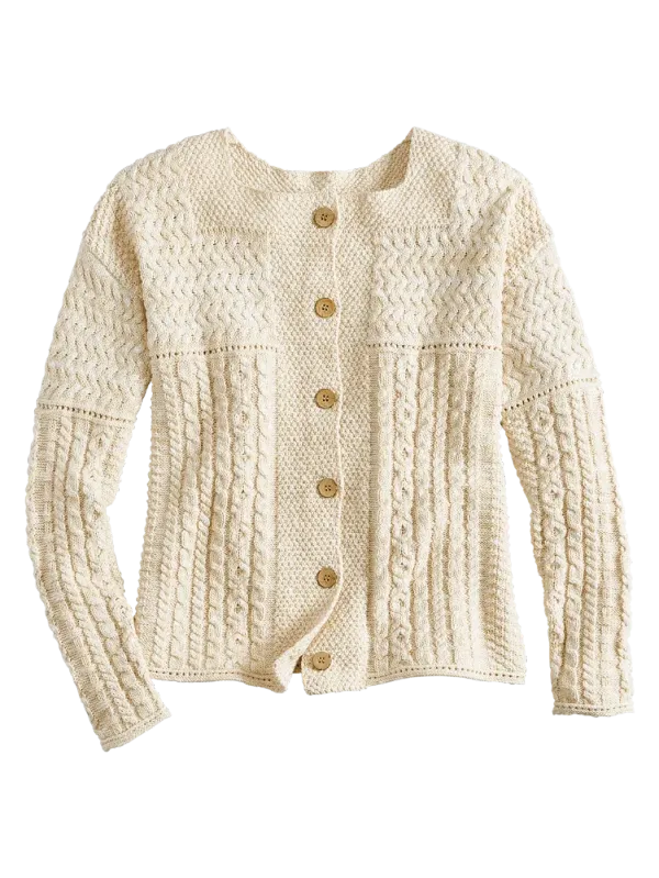 Ella Simone Cotton Linen Cardigan Sweater