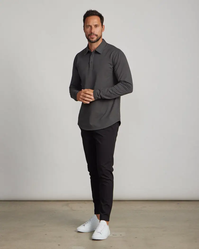 Drop-Cut Long Sleeve: Lux Polo