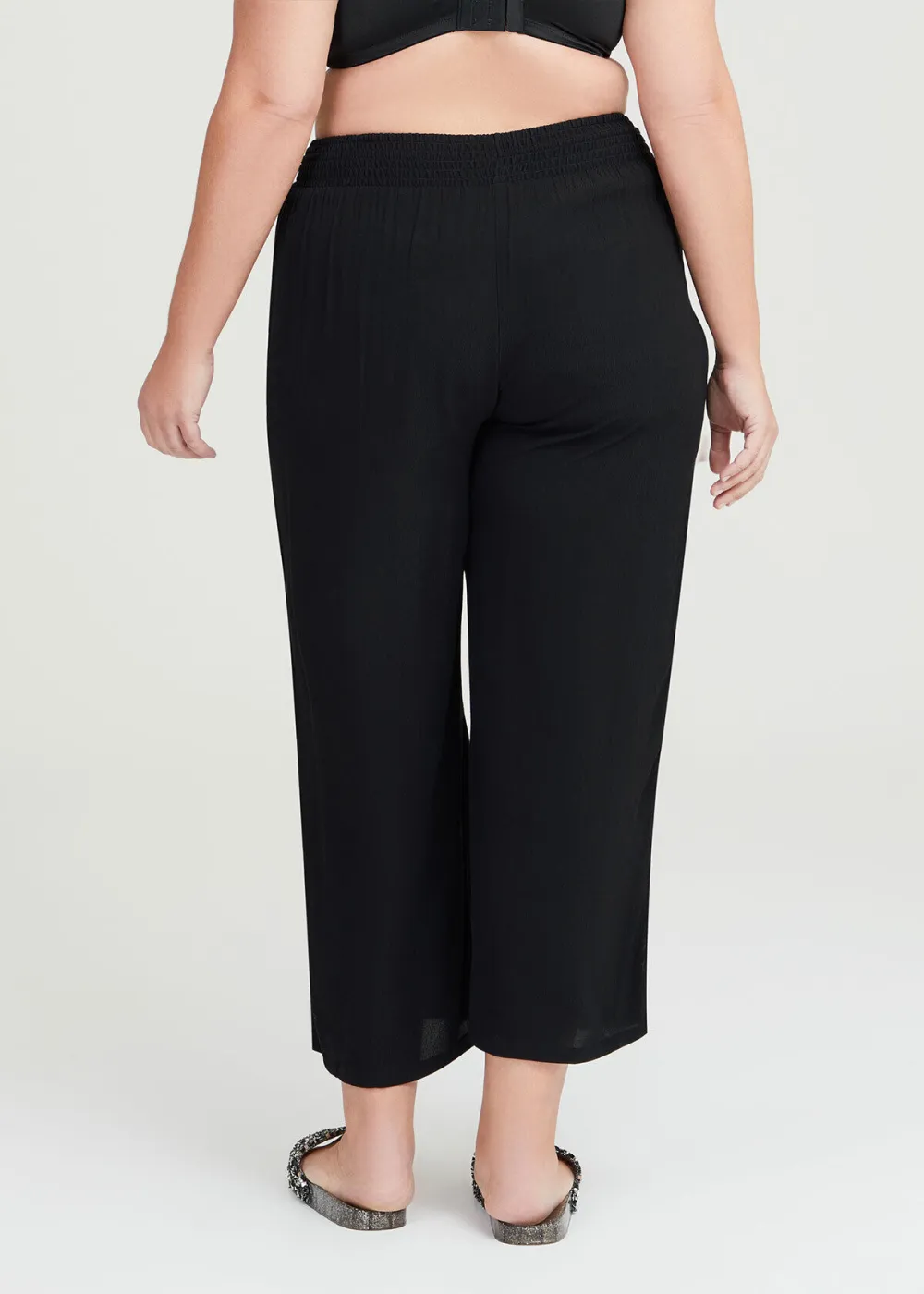Lace Trim Pull On Pant