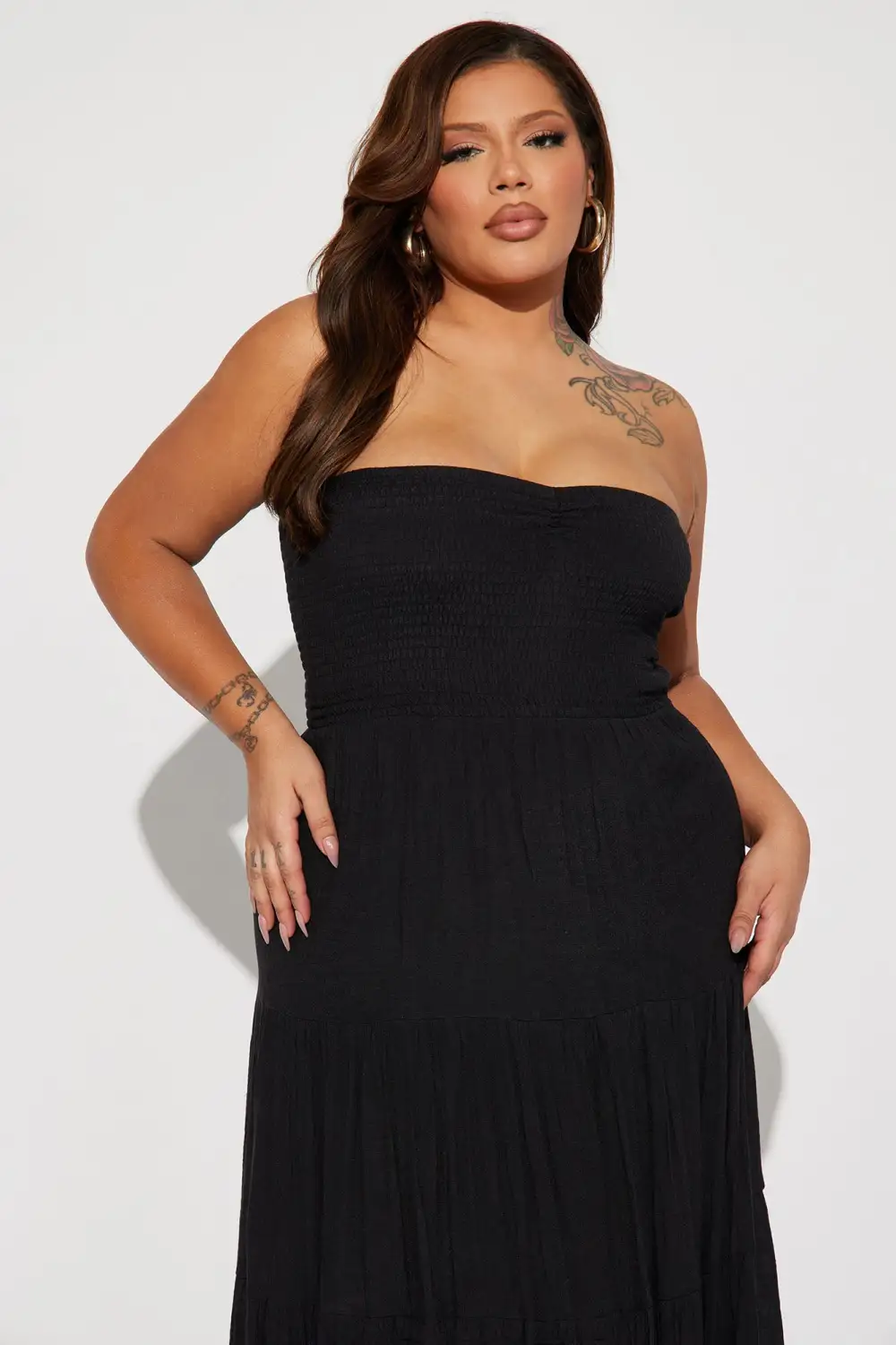 Almafi Coast Maxi Dress - Black