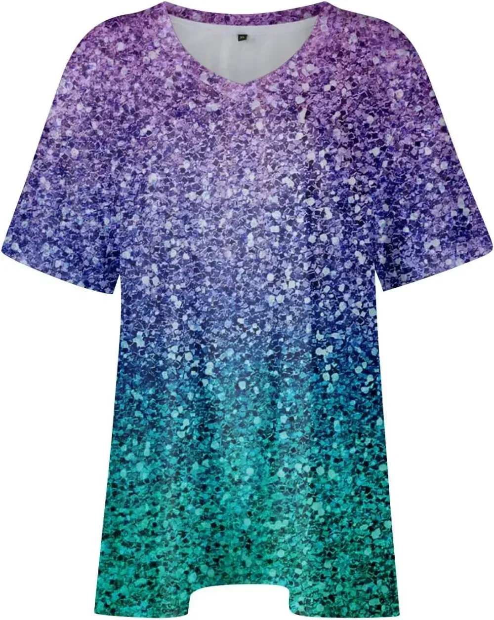 Plus Size Tops for Women Dressy Short Sleeve V Neck Shirts for Women Summer Tops for Women 2024 Floral Print Top