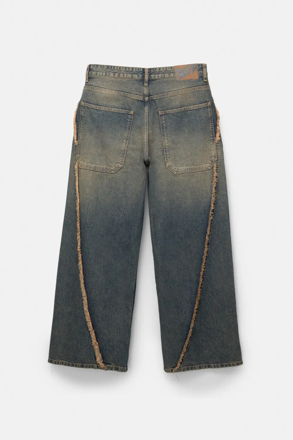Baggy jeans with fringing