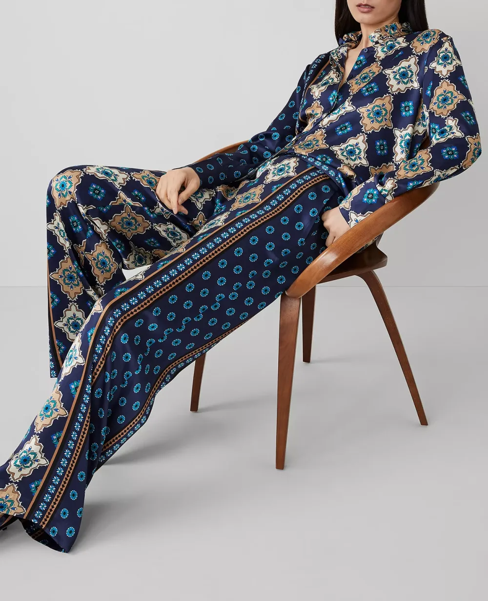 Wide-Leg Pant in Silk Charmeuse