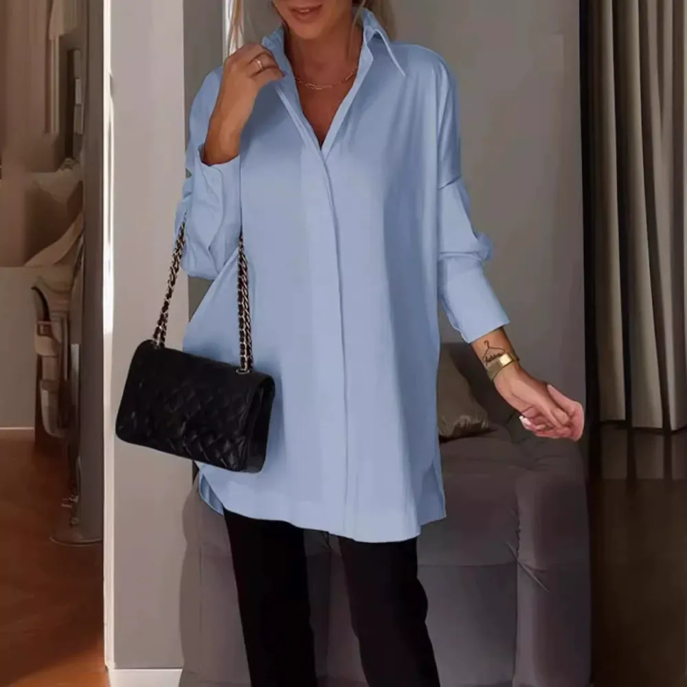 Women's Loose Simple Long Sleeve Shirts