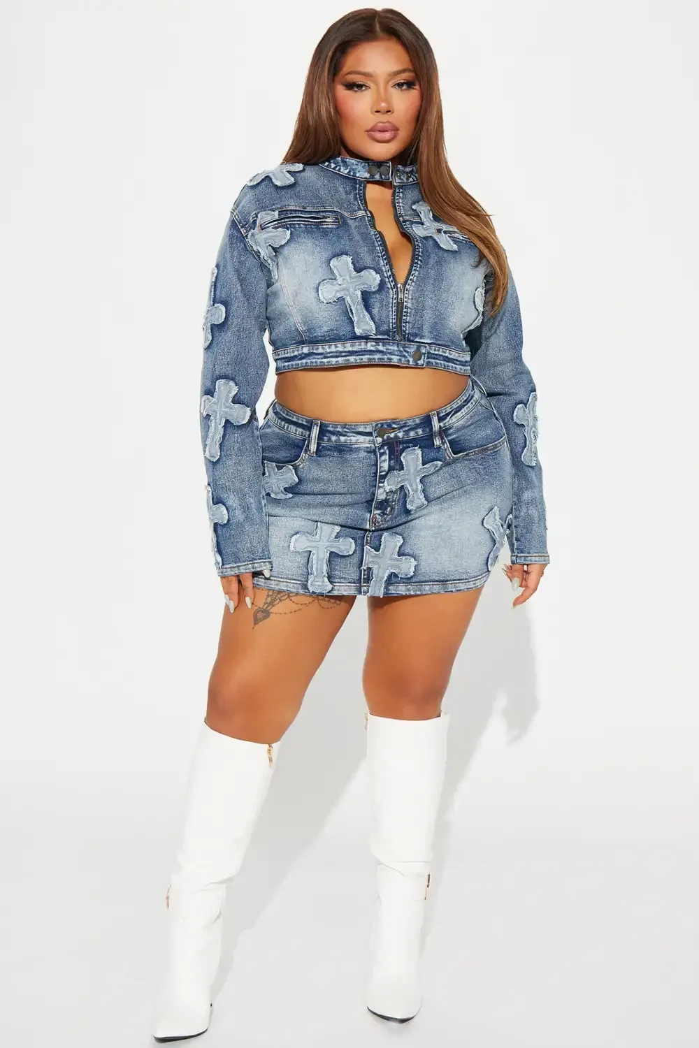 Cross Your Mind Denim Jacket - Medium Wash